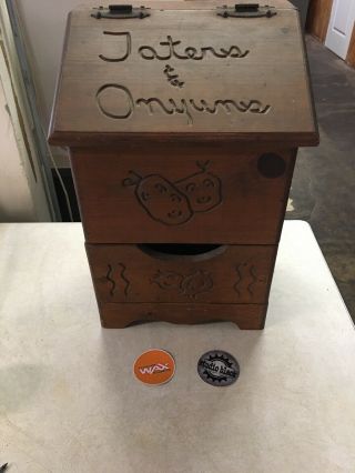 Vintage Taters & Onyuns Spud Box Storage Box Taters & Onions