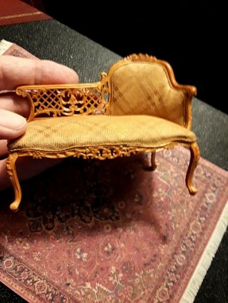 One French Victorian Style Settee,  By John Baker Doll House Size 1:12 Scale