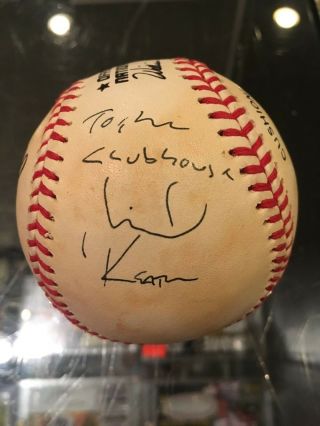 Michael Keaton Actor Pirates Single Signed Baseball Jsa  To My Clubhouse