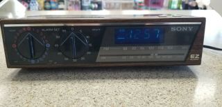 Vintage Sony Ez - 4 Dream Machine Digital Alarm Clock Am/fm Radio
