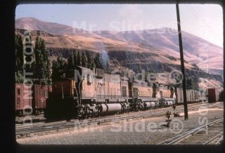 Duplicate Slide Sp&s Spokane Portland & Seattle Alco C636 342 & 2 W/train