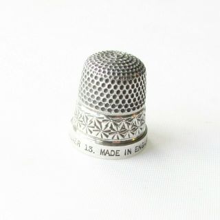 Vintage Solid Silver Sterling The Spa Thimble