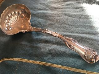 Imperial Queen By Whiting Sterling Silver Gravy Ladle Gold Washed 7.  5 “