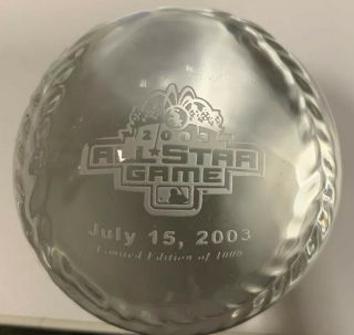 Vintage 7/15/2003 All - Star Game Waterford Crystal Baseball
