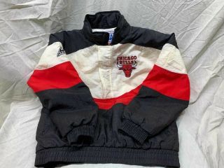 Vintage Chicago Bulls Nba Winter Pullover Jacket Size Medium