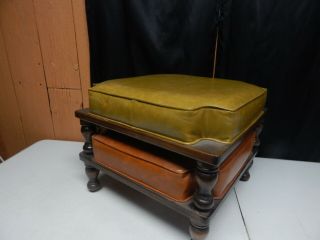 Vintage Stacking Foot Stool Ottomans Square Stack