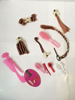 Vintage Barbie Doll 1960s Hairpieces Comb Brush