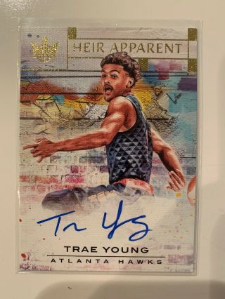 2018 - 19 Nba Court Kings Heir Apparent Rookie On Card Auto Trae Young /199 Hawks