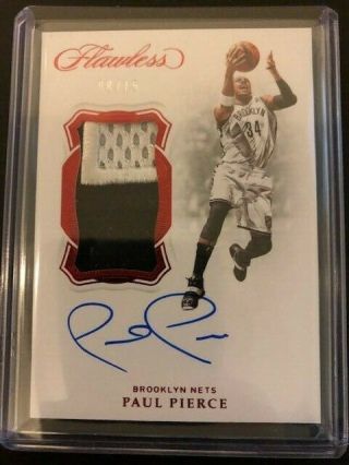 2018 - 19 Flawless Paul Pierce Autograph 08/15