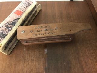 Vintage Lynch Box Turkey Call World Champion Caller 3 Hole 102 Liberty Miss.