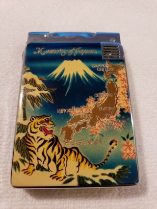Vintage Penguin Cigarette Case Lighter Combo - Memory Of Japan