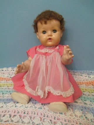 Adorable Lifesize Vintage All Vinyl Baby Doll By American Character Doll