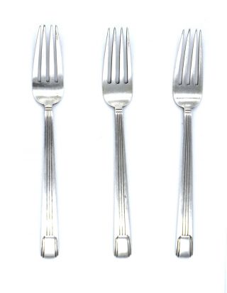 Antique Art Deco Tiffany & Co Century Pattern Forks Set Of 3 Sterling Silver