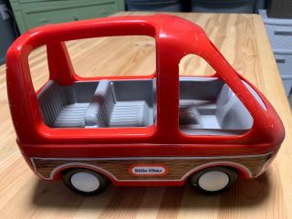 Vintage Little Tikes Retired Dollhouse Size Family Red Minivan Van Suv Toy