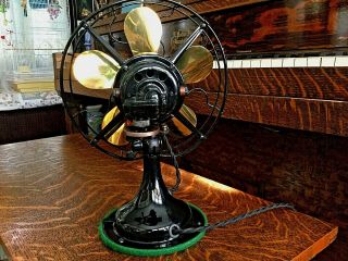 Antique Electric Fan Brass Restored R&M Vintage Old Oscillating 3