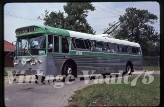 Slide Trolley Bus 900 Miami Valley Rta Dayton Ohio Kodachrome 1980