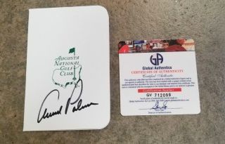 Arnold Palmer Autographed Masters Golf Scorecard - 100 Certified Authentic