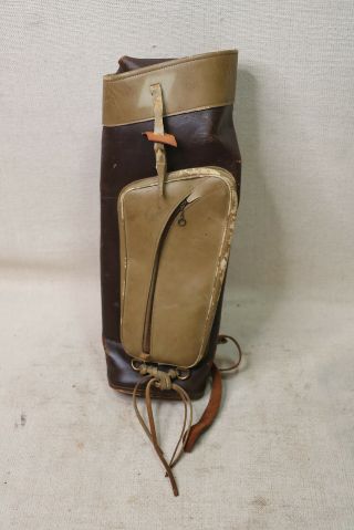 Bear Archery Brown Leather Back Quiver Glove For Use W/ Vintage Long Bow Recurve