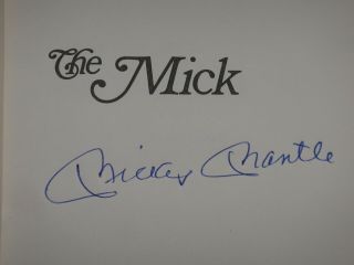MICKEY MANTLE SIGNED THE MICK AUTOGRAPHED BOOK BECKETT BAS CERTIFED AUTHENTIC 2