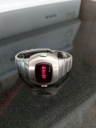 Pulsar P3 Date Command Vintage Digital Led Time Computer Watch