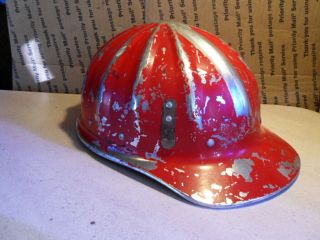 Vintage Superlite By Fibremetal Aluminum Hard Hat Usa U.  S.  Government