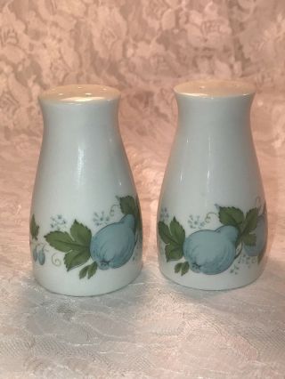 Vintage Noritake China Blue Orchard 6695 Salt And Pepper Shakers