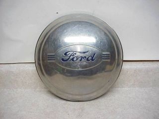 Vintage Ford Oem Dog Dish Center Hub Cap Blue Script