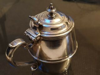 Very Rare Large Cast Solid Silver Georgian Salt With Jester Crest 1757 348 Grams