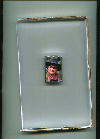 Zippo Lighter: John Wayne - -.  (bottom) B Zippo 12.  3.