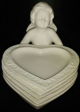 Vintage Ardalt Japan Fine Quality Porcelain Baby Angel Teabag Holder