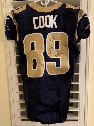 Jared Cook Los Angeles Rams Signed Game Worn Jersey. 2