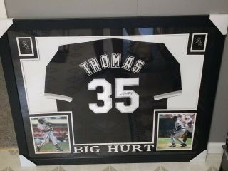 Premium Framed Frank Thomas Autographed Chicago White Sox Jersey - - - Jsa