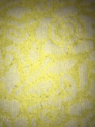Vintage King Yellow Rose Chenille Bedspread Coverlet 110x100 King