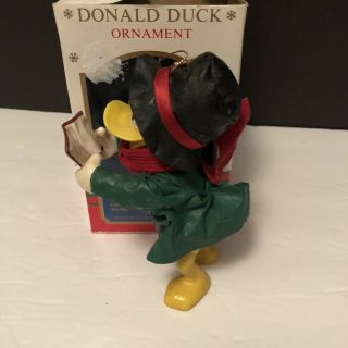 VINTAGE Disney Donald Duck Caroling 5.  5” Long Ornament Holiday Christmas Carol 3