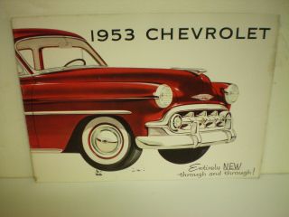 1953 Chevrolet 20 Page Full Color Sales Brochure For The Model Year