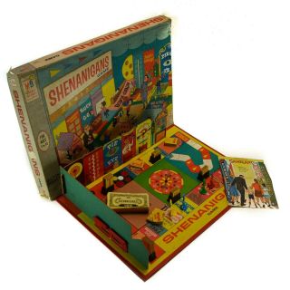1964 Shenanigans Tv Show Board - Game Vintage Old Milton Bradley Board Game