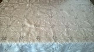 Vintage Hand Embroidered Table Cloth Whitework Embroidery& Lace