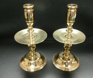 Vintage Baldwin Brass Candle Holders Matching Pair 8.  5 " H.  Forged In America