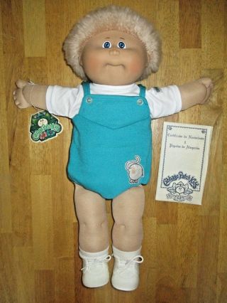 1984 Cabbage Patch Kids Jesmar 1 Fuzzy Boy Doll Aniceto Eduardo Spain (j).