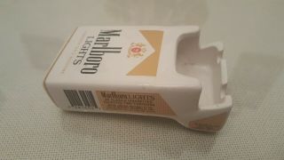 Marlboro Ashtray Yellow Lights Cigarettes Pack Shape Ceramic