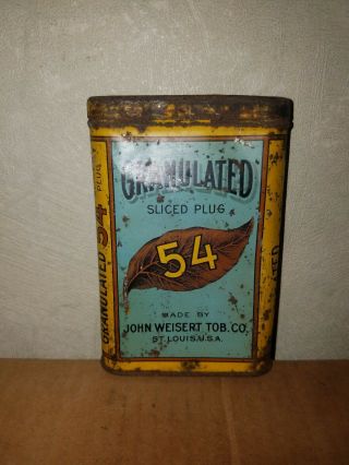 Empty Vintage Tobacco Pocket Tin Granulated 54