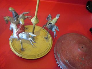Misc Antique late 1800s - TIN - WIND UP - CAROUSEL TOYS for RESTORATION / PARTS 3