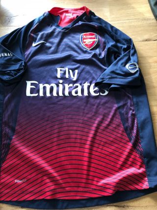 Nike Fit Dry Arsenal Fly Emirates Mens Soccer Jersey Size Small