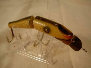 Vintage Old Fishing Collectible Lure Plug South Bend Pike Minnow Wood Bait Te