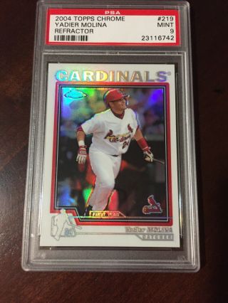 2004 Topps Chrome Refractor Yadier Molina Rc 219 Rookie