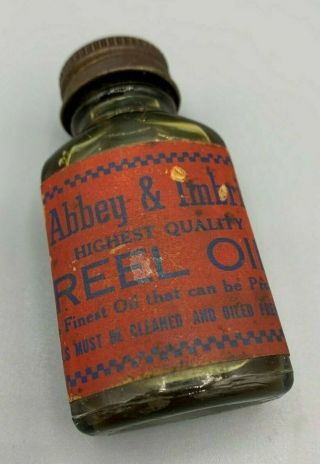 Vintage Abbey & Imbrie Fishing Reel Oil Bottle