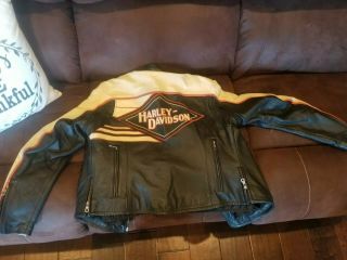 Vintage harley davidson womens leather jacket - medium 2