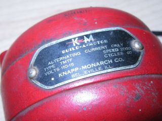 Small Vintage K M Build a motor KNAPP & Monarch Electric Motor toy ? science ? 2