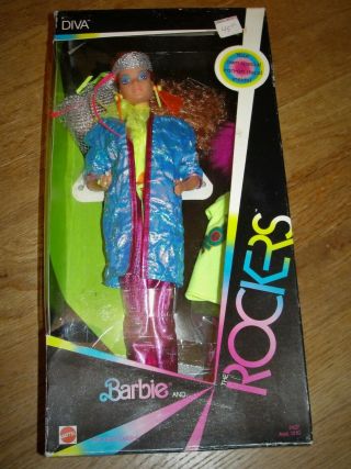 Vintage 1985 Barbie & Rockers Doll Diva Star Mib Nrfb