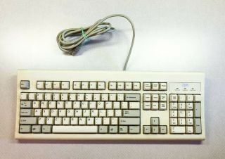 Vintage Ibm Clicky Mechanical Rubber Dome Wired Ps/2 Keyboard Kb - 8923